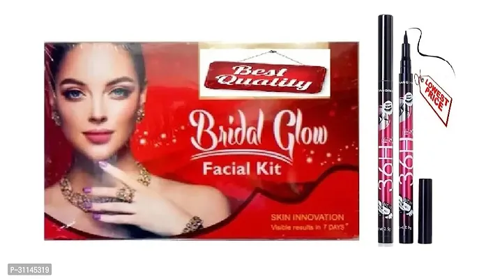 Radiant Glow Herbals Bridal Glow Facial Kit + 36h Eyeliner Waterproof