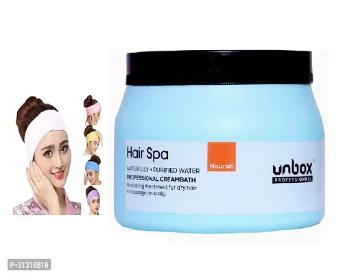 Unbox Professional deep nourishing Hair spa cream ,490 g with get free facial band-thumb0