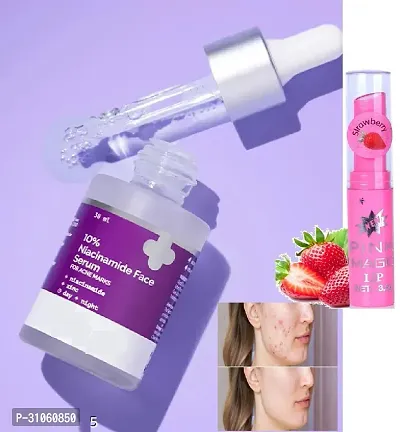 # Get 70% off offer ON STORE Derma co 10 % nicinamide acid serum for acne free skin 30 ml with Pink magic lipbalm-thumb0