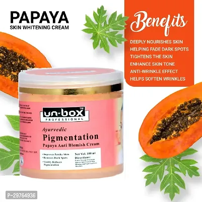 Unbox Papaya Pigmentation Skin Whitening Cream , 100 Gm