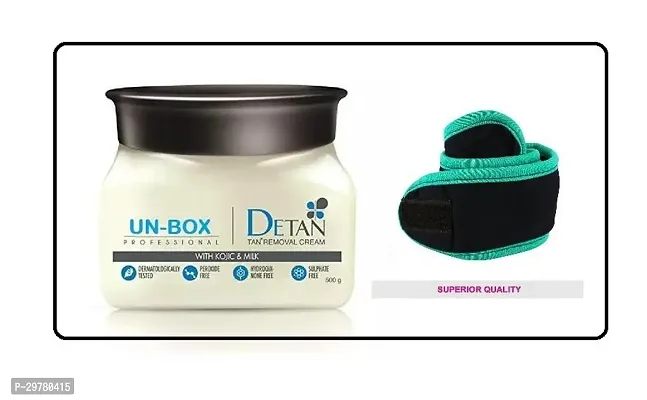 Unbox Pro Detan Removal Cream 490g and Facial Band