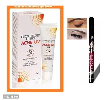 Silicon Sunscreen Face Gel SPF 30 Pa+++ 60gm and 36h Eyeliner