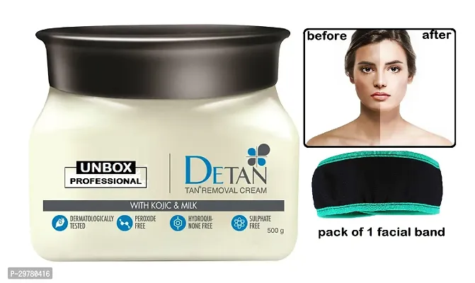 UNBOX Pro. Tan Removal Cream 490gm with Facial Band-thumb0