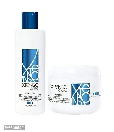 Xtenso Care Shampoo + mask  Combo Pack for Straightened Hair (250ml + 196gm ) - Hair Care Regimen for Straightened Hair