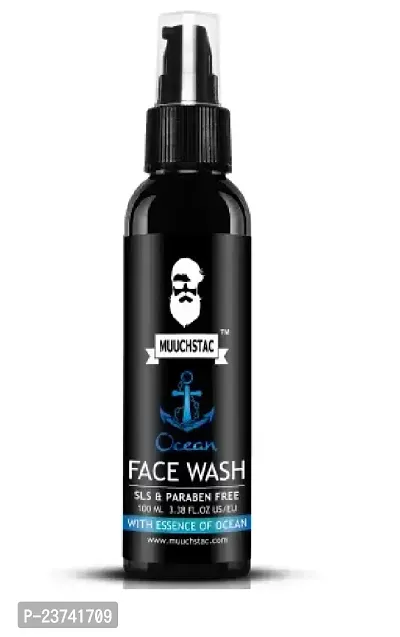 MUUCHSTAC Ocean for Men, Fights Acne  Pimple, Skin Brightening, All Skin Types Face Wash  (100 ml)-thumb0