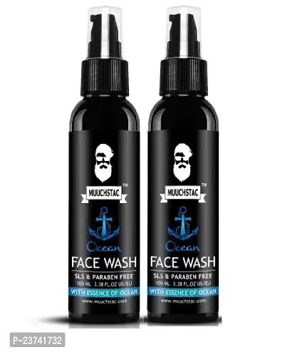 MUUCHSTAC Ocean for Men, Fights Acne  Pimple, Skin Brightening, All Skin Types Face Wash  (100 ml) PACK OF 2-thumb0