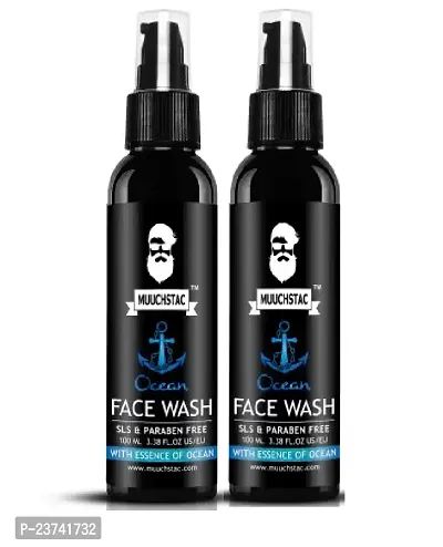 MUUCHSTAC Ocean for Men, Fights Acne  Pimple, Skin Brightening, All Skin Types Face Wash  (100 ml) PACK OF 2