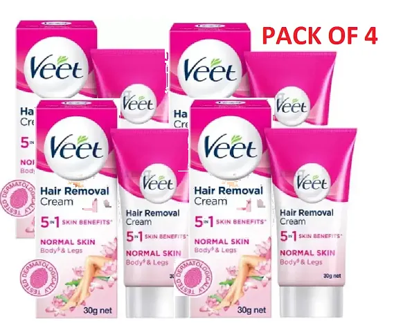 Veet Hair Removal Cream for Normal Skin , 30 g Cream  (pack of 4)