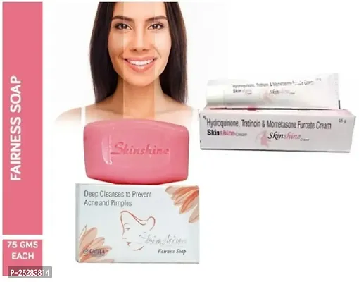 SkinShine Soap For Men and Women (75gm ) with Skinshine - Tube of 15g Cream-thumb0