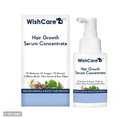 WishCare Hair Growth Serum Concentrate - 3% Redensyl, 4% Anagain, 2% Baicapil, Caffeine, Biotin, Plant Keratin  Rice Water - Hair Growth Serum for Men  Women-thumb0