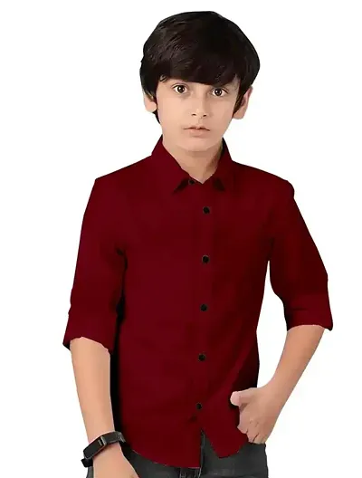 Elegant Solid Shirts For Boys