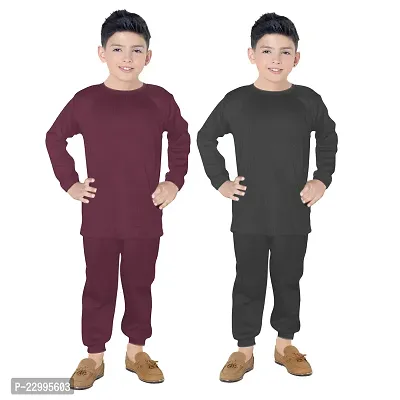 Thermal Wear Top Pajama Set for Boys Girls Kids Baby (Pack of 2 Set)-thumb0