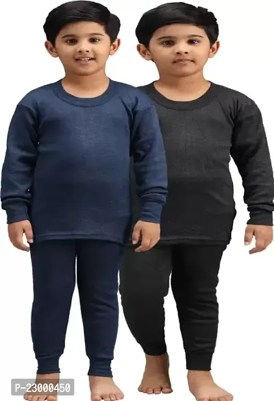Thermal Wear Top Pajama Set for Boys Girls Kids Baby (Pack of 2 Set)