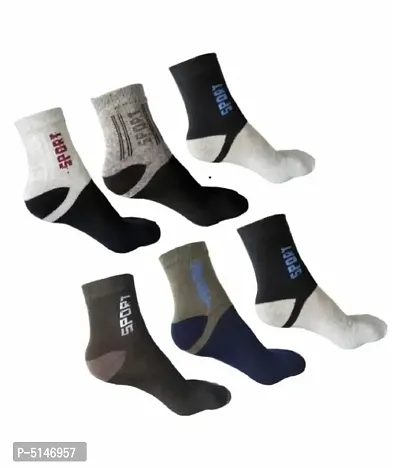 Multi Sports Mid Length Socks Pack of 6 PAIR-thumb0