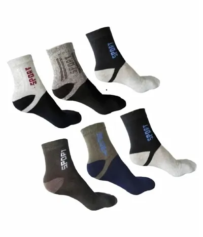 Stylish Combo Packs Of 6 Pairs Mid Length Socks For Men & Women