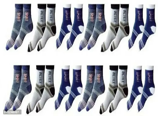 Stylish Man & Woman cotton sports socks (pack of 12 pair)-thumb0