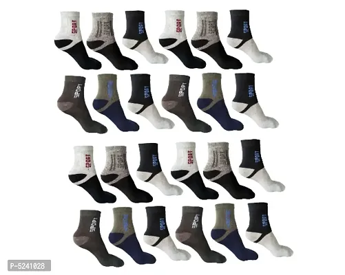 Stylish Man  Woman cotton sports socks (pack of 12 pair)