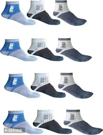 Stylish Man  Woman Cotton sports socks ( Pack of 6 pair )-thumb0