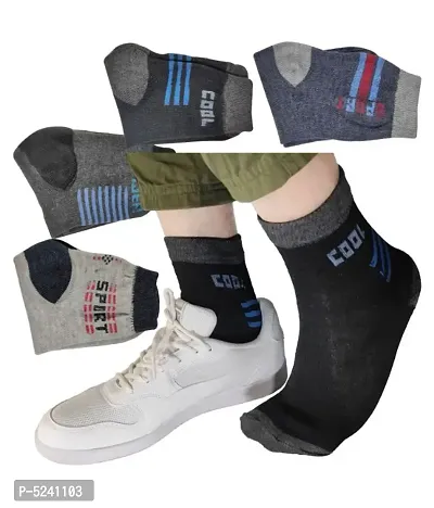 Stylish Man & Woman Cotton sports socks ( Pack of 6 pair )-thumb0