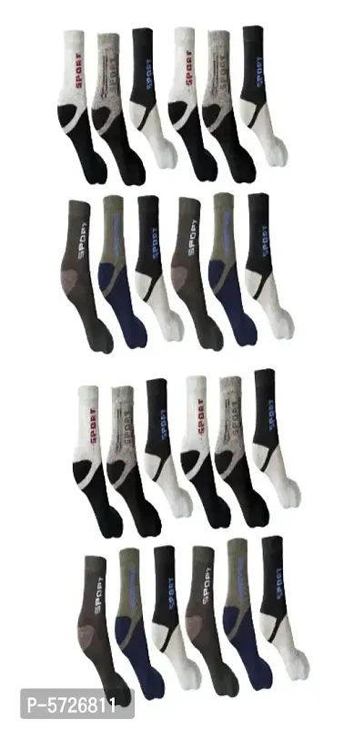 Traditional New Edition Cotton Socks For Men  Woman ( PACK OF 12 pair )-thumb0