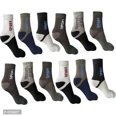 Traditional New Edition Cotton Socks For Men & Woman ( PACK OF 12 pair )