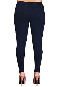 Classic Denim Solid Jegging For Women-thumb1