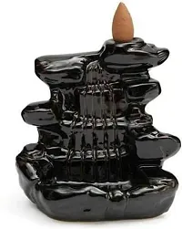 Handcrafted Backflow Smoke Fountain Incense Holder Showpiece Figurine with Free 10 Backflow Incense Cones Sticks-thumb1