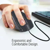 Preimum Quality Wired USB Mouse, 1000 to 1600 CPI Optical Sensor, Plug  Play for Windows  Mac-thumb2