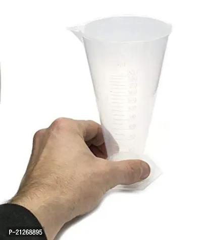 KAMBOJ TRADERS Combo Pack Set of 3 Polypropylene Measuring Beaker (25ml / 50ml / 125ml)-thumb5