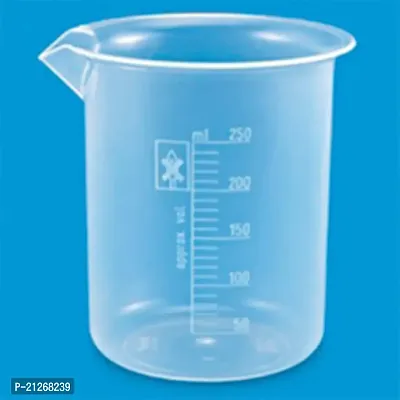 Truvic Combo Pack (4pcs) 50ml 100ml, 250ml, 500ml Plastic Science Beaker Set Measuring Cup Transparent-thumb2