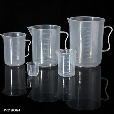 Combo Set 100/250/500ML Measuring Jug Cup Graduated Surface Kitchen Laboratory Test Beaker Capacity: 100ml / 250ml / 500ml Size: 6cm/7.5cm/10cm Weight: 0.01kg / 0.026kg / 0.046kg-thumb2