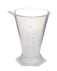 KAMBOJ TRADERS Combo Pack Set of 3 Polypropylene Measuring Beaker (25ml / 50ml / 125ml)-thumb2