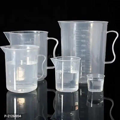 Combo Set 100/250/500ML Measuring Jug Cup Graduated Surface Kitchen Laboratory Test Beaker Capacity: 100ml / 250ml / 500ml Size: 6cm/7.5cm/10cm Weight: 0.01kg / 0.026kg / 0.046kg-thumb3