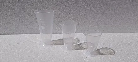 KAMBOJ TRADERS Combo Pack Set of 3 Polypropylene Measuring Beaker (25ml / 50ml / 125ml)-thumb1