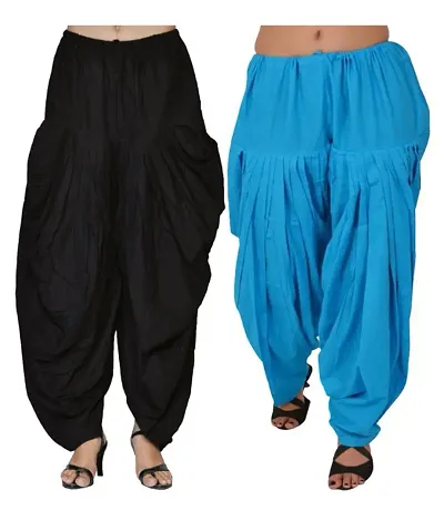 Stylish Cotton Salwars Pack Of 2