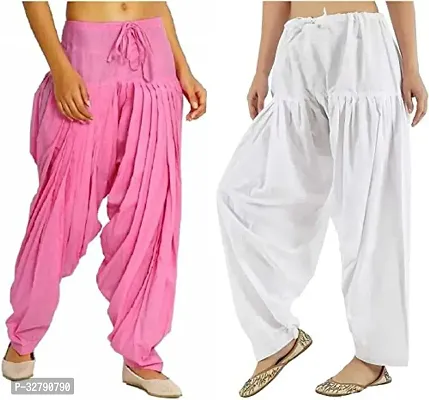 Women's Cotton Plain Semi Patiala Salwar Patiala Pants Cotton Patiala Combo