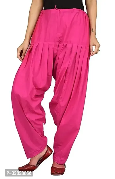 Women's Cotton Plain Semi Patiala Salwar Patiala Pants-thumb0