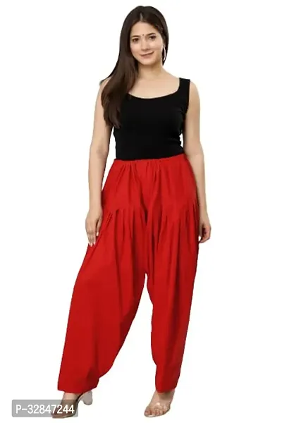 Women's Cotton Plain Semi Patiala Salwar Pant-thumb0