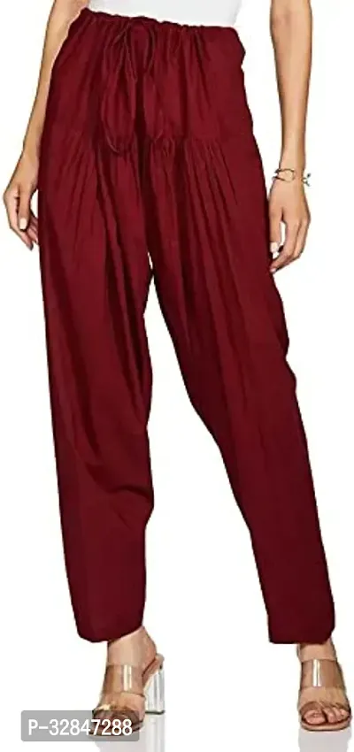 Women's Cotton Plain Semi Patiala Salwar Pant-thumb0