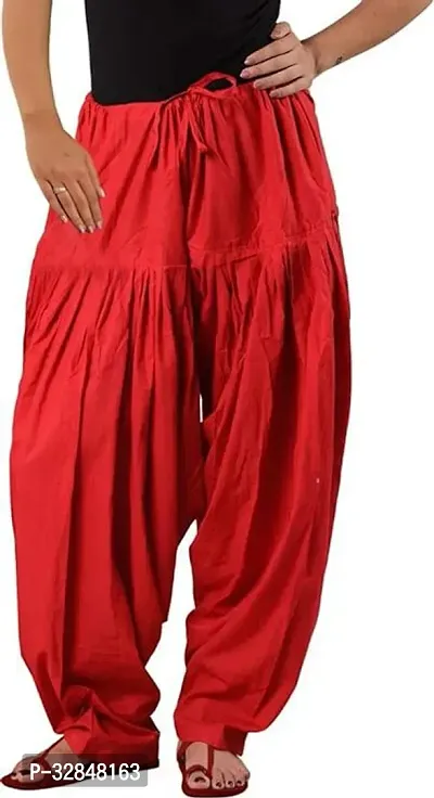 Women's Cotton Plain Semi Patiala Salwar Pant-thumb0