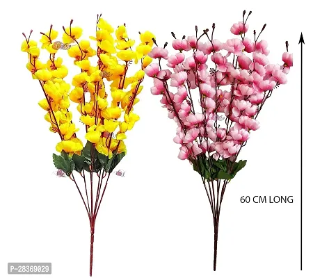 Artificial Flowers for Decoration Without Vase Combo Pack of 2-thumb0