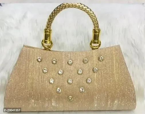 Golden Chain Clutches for Wedding Bridal Latest Fancy Hand Purse for Women