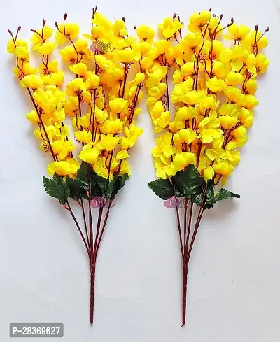 Artificial Flowers for Decoration Pack of 2 Pieces Yellow 55 cm Height