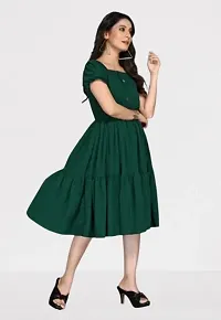 Classic Crepe Solid Dresses for Women-thumb1