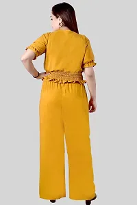 Fancy Crepe Solid Co-ord Set For Women-thumb2