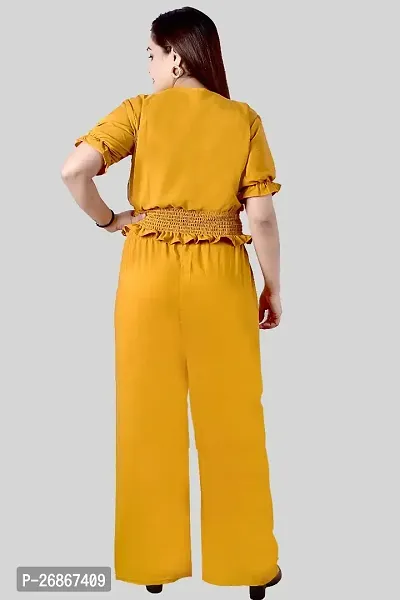 Fancy Crepe Solid Co-ord Set For Women-thumb3