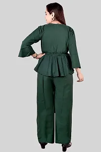 Fancy Crepe Solid Co-ord Set For Women-thumb3