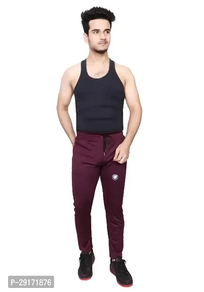 Classic Polyester Solid Track Pant for Men-thumb3