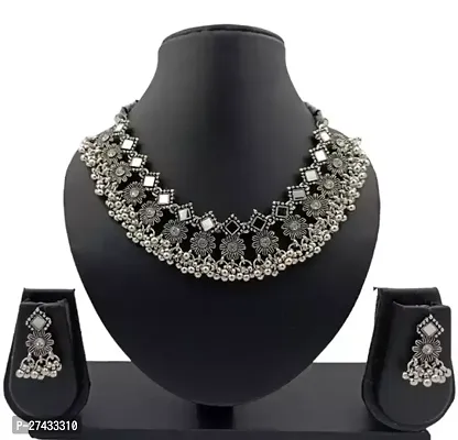 Beautiful Silver Alloy Jewellery Set For Women-thumb0