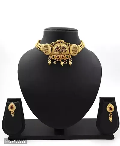 Beautiful Golden Alloy Jewellery Set For Women